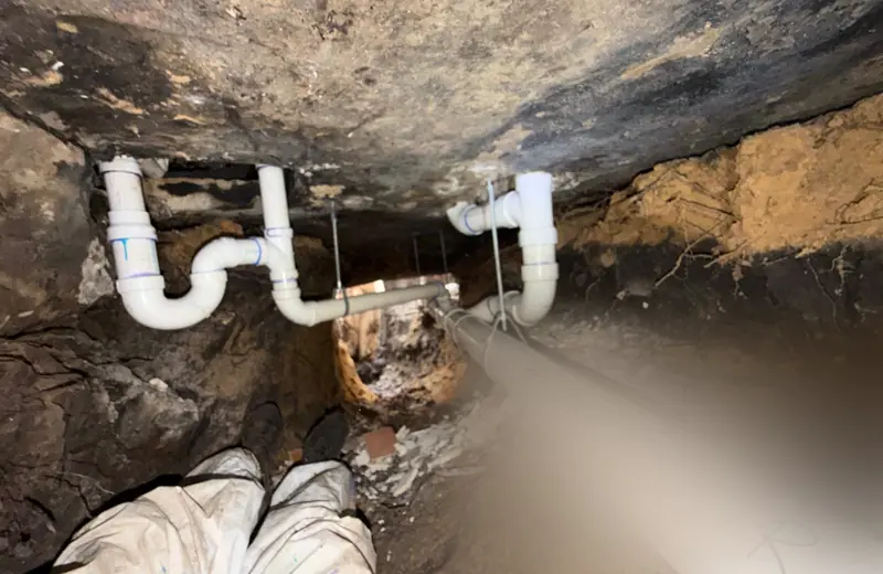 Drain Cleaning — ARG Plumbing job site in Houston